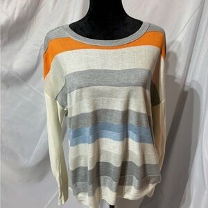 Vince Camuto Multi-striped Sweater Size